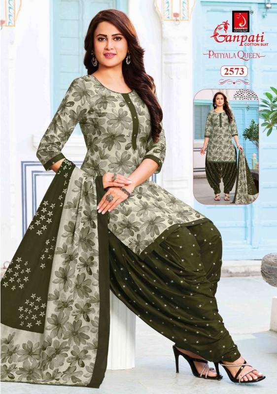 Ganpati patiyala queen vol 14 synthetic dress materials wholesale